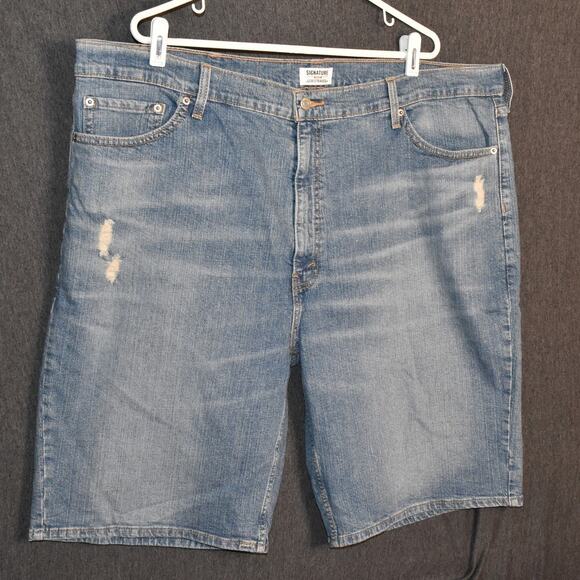 Levi's Signature Series Men's W44 Jean Shorts Distressed Jorts Denim - Picture 1 of 8